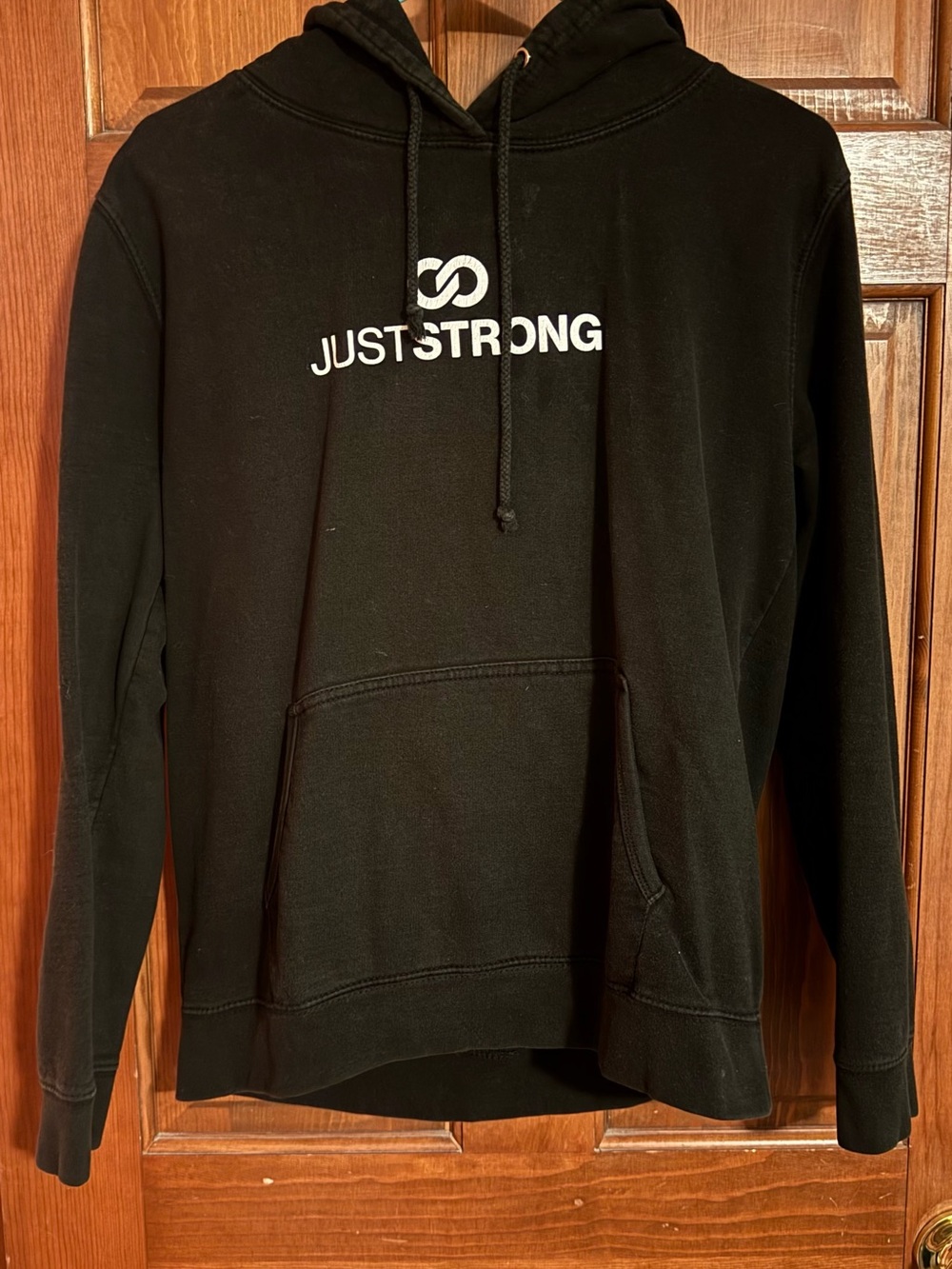 Black Pullover Hoodie with Logo